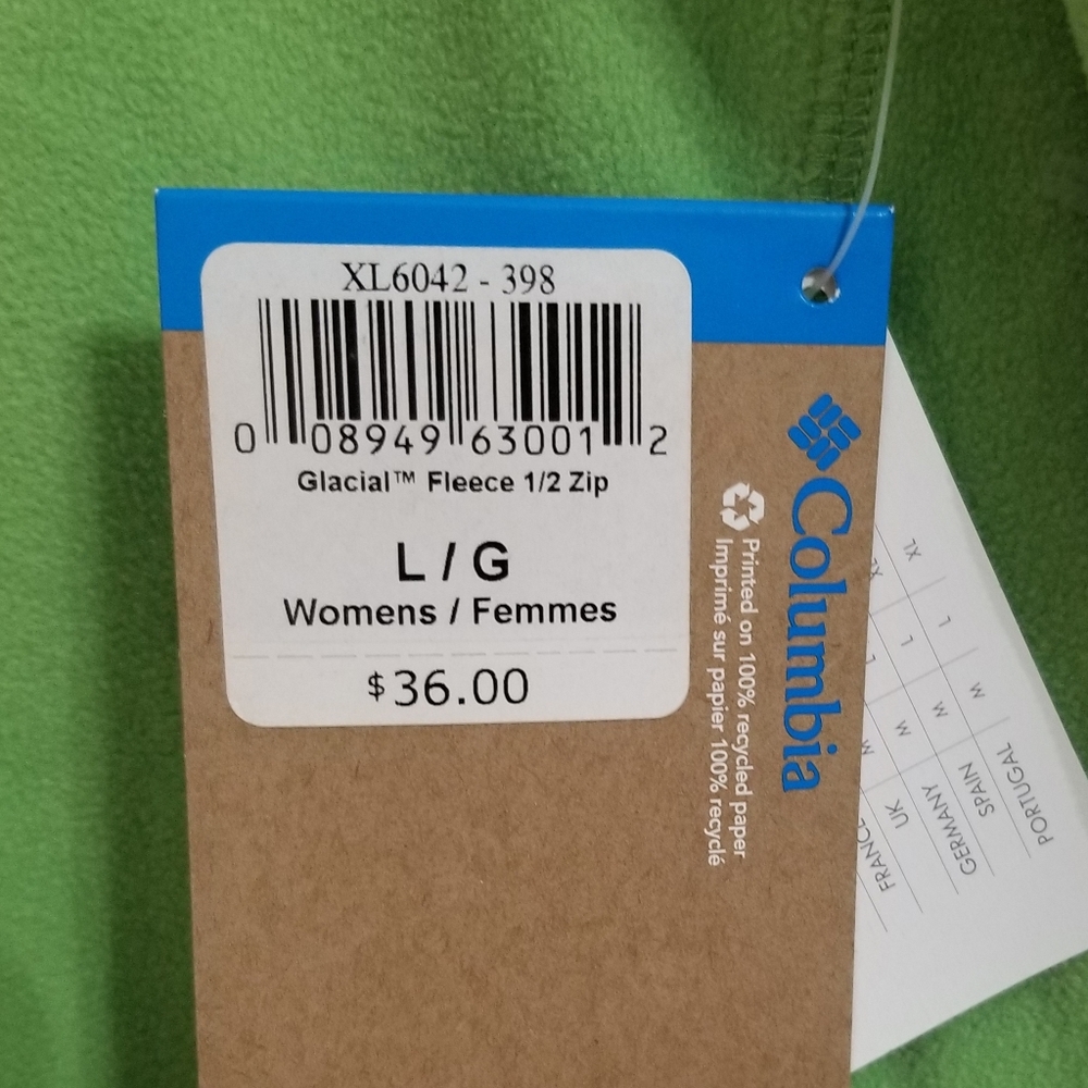 NEW Columbia Glacial Fleece 1/2 Zip Women's Size Large - Picture 4 of 7